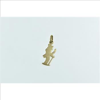 18K Ebenezer Scrooge Miser Dickens Character Yellow Gold Charm/Pendant