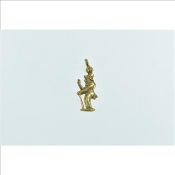 18K Ebenezer Scrooge Miser Dickens Character Yellow Gold Charm/Pendant