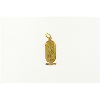 COSMIC CARTOUCHE SCARAB EARRINGS GOLD