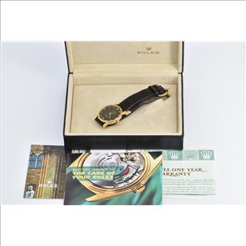 18k Gold Rolex Cellini 32mm Ref 5115 Watch - Men's