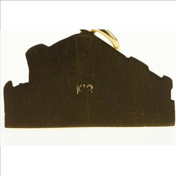 18K Greek Parthenon Landmark Souvenir Yellow Gold Charm/Pendant