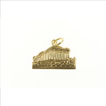 18K Greek Parthenon Landmark Souvenir Yellow Gold Charm/Pendant