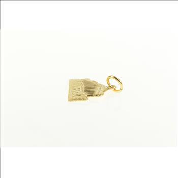 18K Greek Parthenon Landmark Souvenir Yellow Gold Charm/Pendant