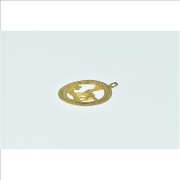 18K Llama Peruvian Animal Vintage Yellow Gold Charm/Pendant