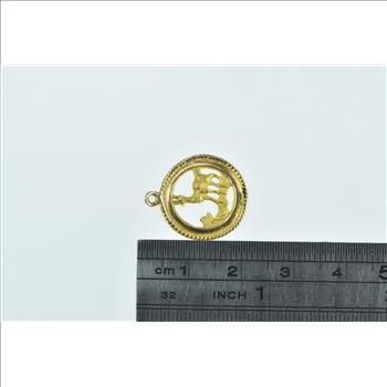 18K Llama Peruvian Animal Vintage Yellow Gold Charm/Pendant