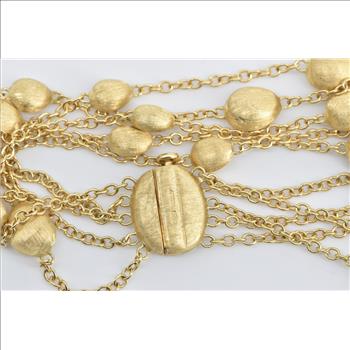18K Marco Bicego Jaipur Layered Chain Designer Yellow Gold Bracelet 6.75