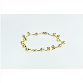 18K Marco Bicego Jaipur Tear Drop Pebble Chain Yellow Gold Bracelet 6.5