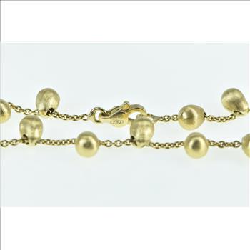 18K Marco Bicego Jaipur Tear Drop Pebble Chain Yellow Gold Bracelet 6.5