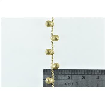 18K Marco Bicego Jaipur Tear Drop Pebble Chain Yellow Gold Bracelet 6.5
