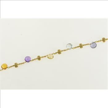 18K Marco Bicego Paradise Designer Chain Yellow Gold Bracelet 6.5