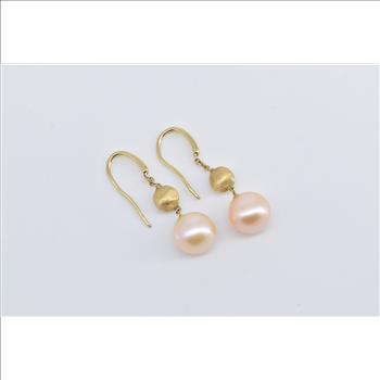 18K Marco Bicego Pearl Africa Collection Dangle Yellow Gold Earrings