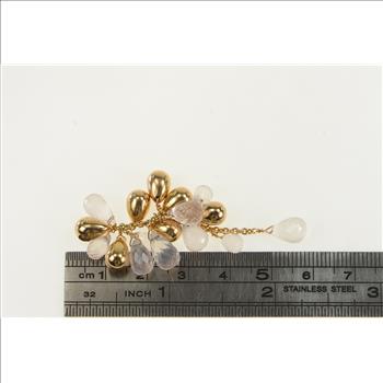 18K Marco Bicego Rose Quartz Tassel Drop Yellow Gold Pendant