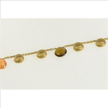 18K Marco Bicego Tear Drop Quartz Citrine Yellow Gold Bracelet 7