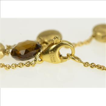 18K Marco Bicego Tear Drop Quartz Citrine Yellow Gold Bracelet 7