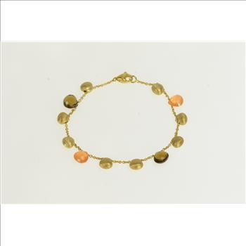 18K Marco Bicego Tear Drop Quartz Citrine Yellow Gold Bracelet 7