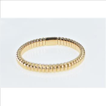 18K Pave Diamond 8mm Omega Chain Rose Gold Bracelet 6.25