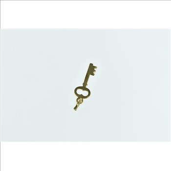18K Skeleton Key Trust Loyalty Symbol Yellow Gold Charm/Pendant