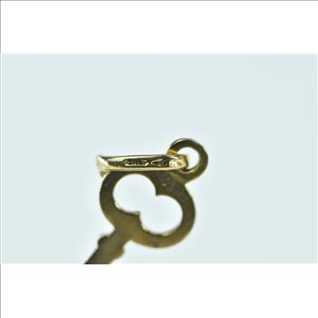18K Skeleton Key Trust Loyalty Symbol Yellow Gold Charm/Pendant
