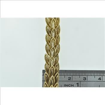 18K Van Cleef & Arpels Leaf Vine Pattern Collar Yellow Gold Necklace 16.75