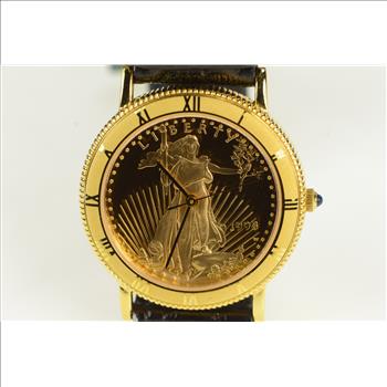 1998 1/2 Oz. Gold Eagle $5 Coin Watch - Men's