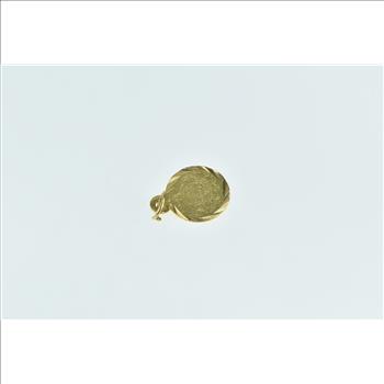 22K Round Worn Coin Saudi Arabia 1 Guinea Yellow Gold Charm/Pendant