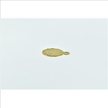 22K Saudi Arabia 1 Guinea Coin Ridged Circle Yellow Gold Charm/Pendant