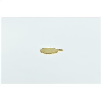 22K Saudi Arabia 1 Guinea Coin Ridged Circle Yellow Gold Charm/Pendant