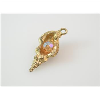 2.3g Aurora Borealis Rhinestone Sea Shell Charms/Pendant