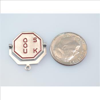 2.3g Unique Spinning Stop Sign Charm