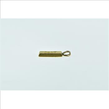 24K Vintage 24k Bar Solid Gold Ingot Yellow Gold Charm/Pendant