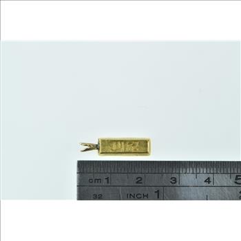 24K Vintage 24k Bar Solid Gold Ingot Yellow Gold Charm/Pendant