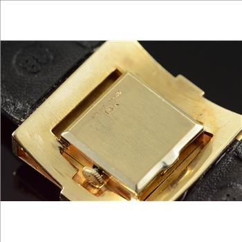 24mm Lucien Piccard Vintage Square Roman Numeral Wrist Watch - Men's