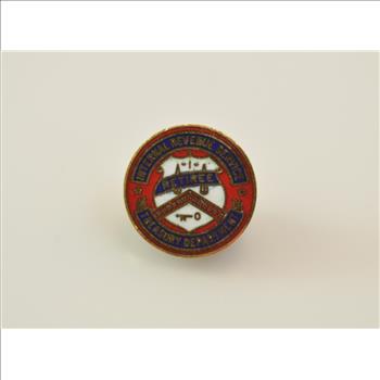 2.6g Gold Filled IRS Treasury Department Retiree Pin / Brooch Marked 1/10 10K