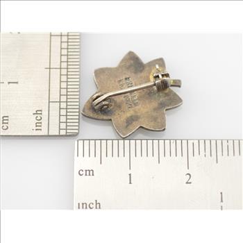 2.8g Vintage US Military Maple Leaf Sterling Pin / Brooch Marked 1/20 GF on Sterling