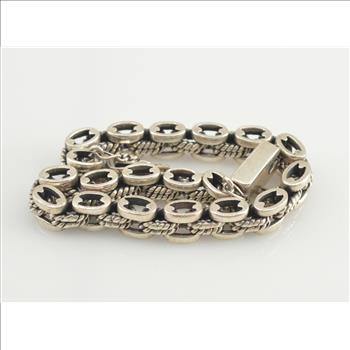 33.9g Solid Silver Silpada Hinged Link with Extension Chain 3.25