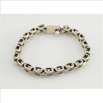 33.9g Solid Silver Silpada Hinged Link with Extension Chain 3.25