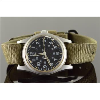 33mm Hamilton H3 Vintage Mechanical Military Watch - Men's