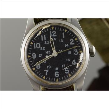 33mm Hamilton H3 Vintage Mechanical Military Watch - Men's