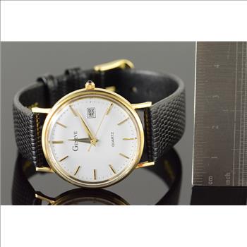 34mm Vintage Geneve Brand Quartz Wrist Watch - Men's