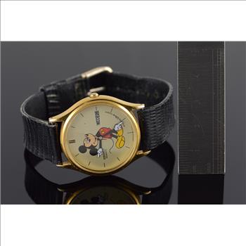 34mm Vintage Seiko Day Date Mickey Mouse Watch - Men's