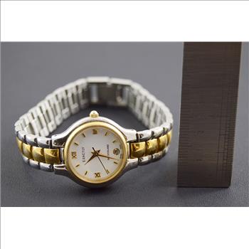 36g Exactly Switzerland 19.6 mm Watch Face Two-Tone Hinged Link 2.25