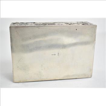 800 Silver 1910's Antique German Backgammon Hanau Street Scene Trinket Box