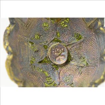 800 Silver 3D Turtle Green Enamel Tortoise Animal Pin/Brooch