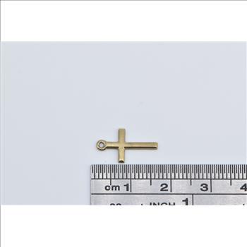 8K Cross Christian Faith Symbol Religious Yellow Gold Charm/Pendant