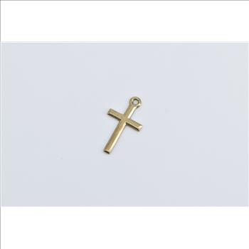 8K Cross Christian Faith Symbol Religious Yellow Gold Charm/Pendant