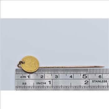 9K 1849 Type One $1 One Dollar Gold Coin Yellow Gold Stick Pin