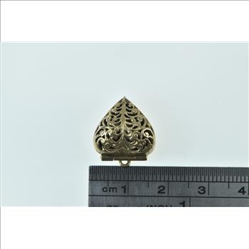 9K 3D Articulated Heart Engagement Ring Proposal Yellow Gold Charm/Pendant