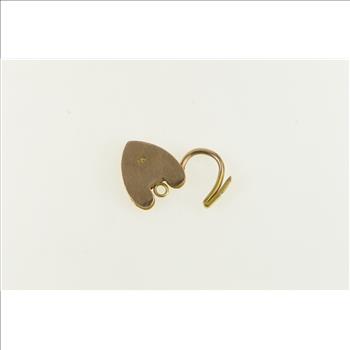9K 3D Articulated Heart Padlock Loyalty Yellow Gold Charm/Pendant
