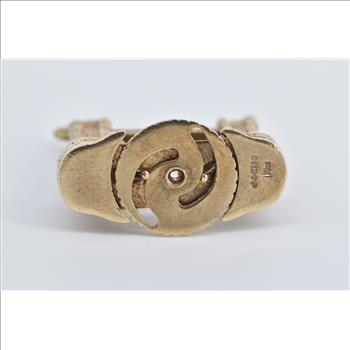 9K 3D Articulated London Tower Bridge Travel Yellow Gold Charm/Pendant