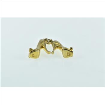 9K 3D High Heel Shoe Stiletto Fashion Yellow Gold Charm/Pendant